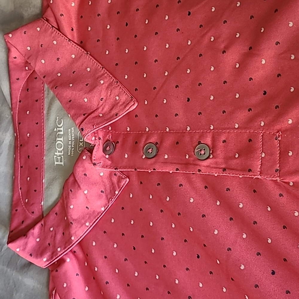 Etonic Collar Shirt, XL, Pink - Picture 4 of 7